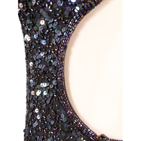 SCALA MULTICOLOR SEQUIN GOWN - Picture 6 of 7